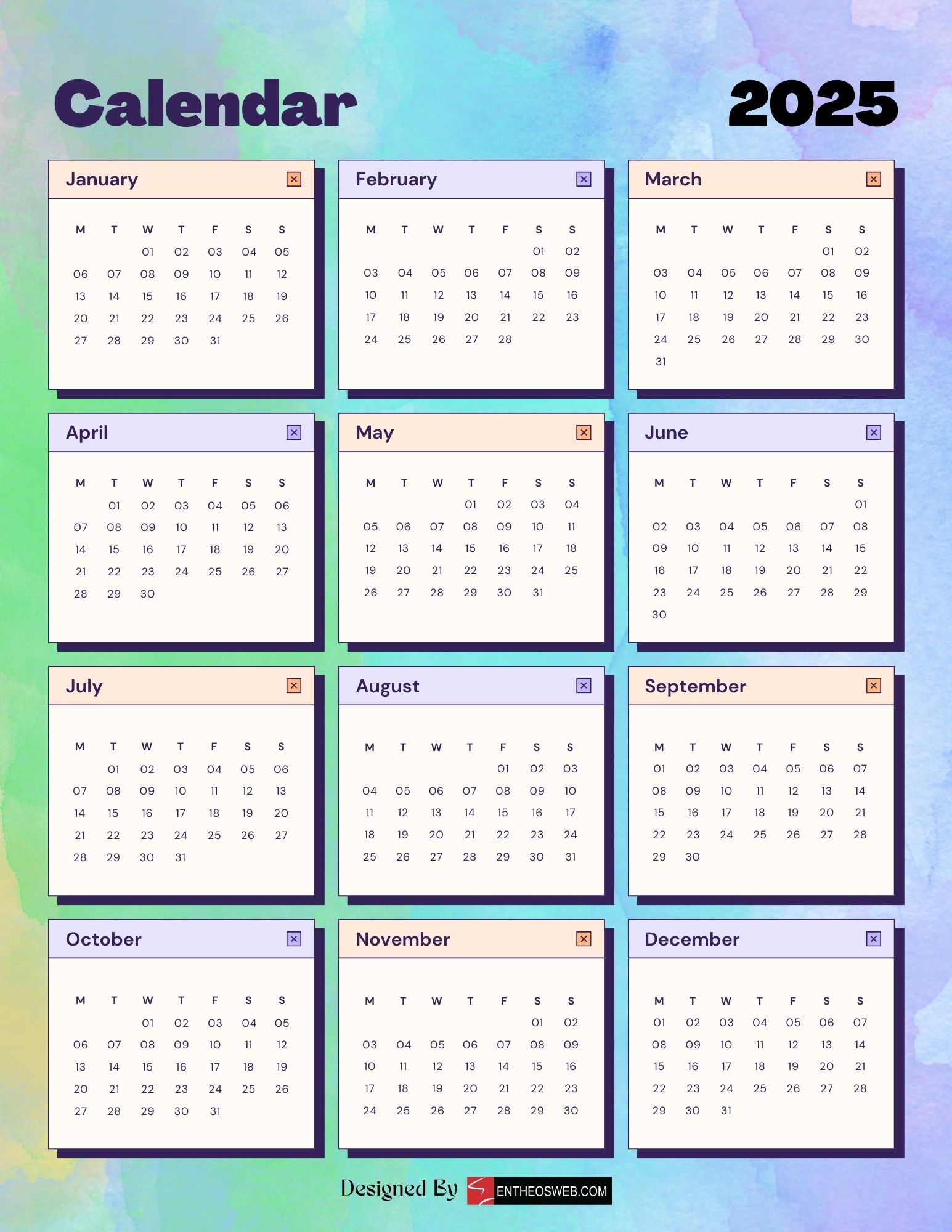 2025 Calendar